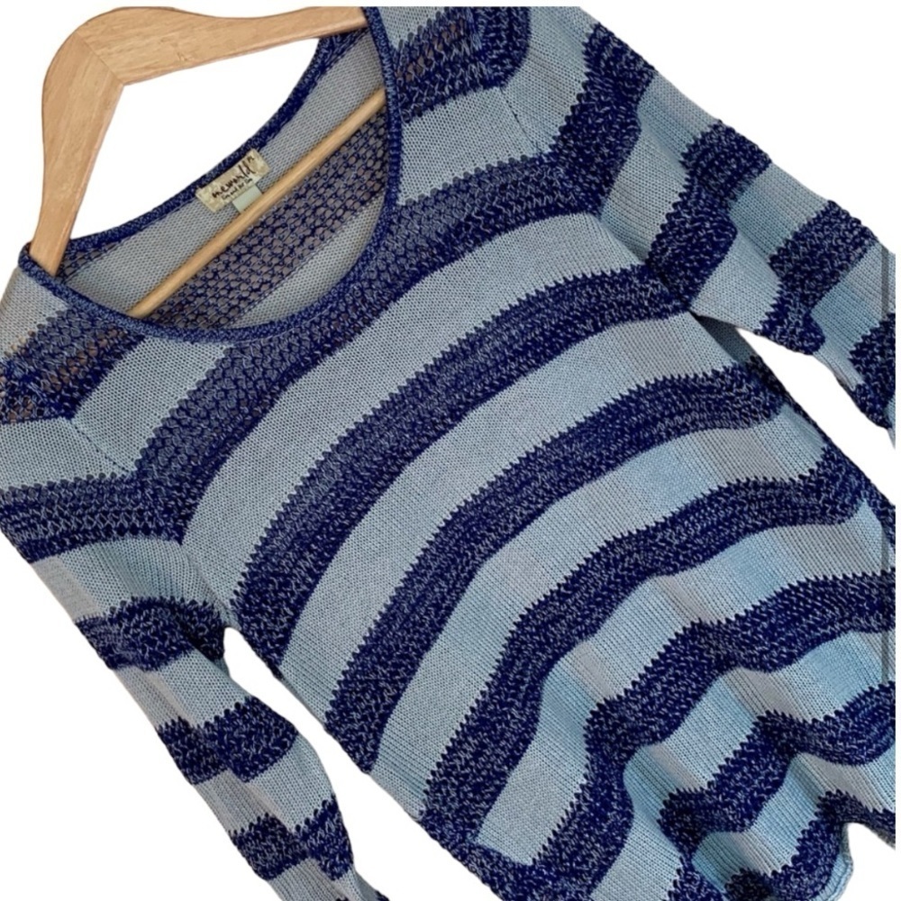 🔥HOST PICK🔥 One World Blue Striped Sweater PL - Picture 4 of 6